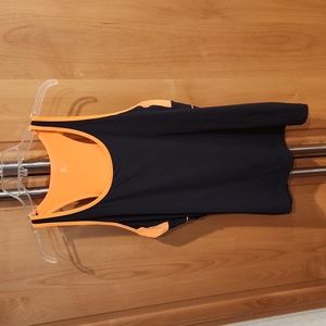 Gap Fit black and orange racerback     tank top size XL